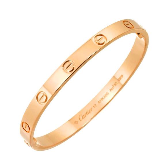 Cartier Love Bracelet #17 in 18K PG Pink Gold 750 Bracelet/Bangle - Picture 1 of 7